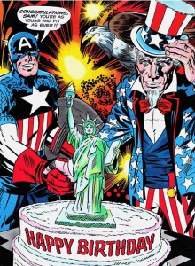 Captain America & Uncle Sam from Marvel & Jack Kirby's Bicentennial Battles.  
