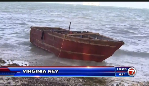 Cuban Migrants Arrive In Virginia Key Jump Off Boat