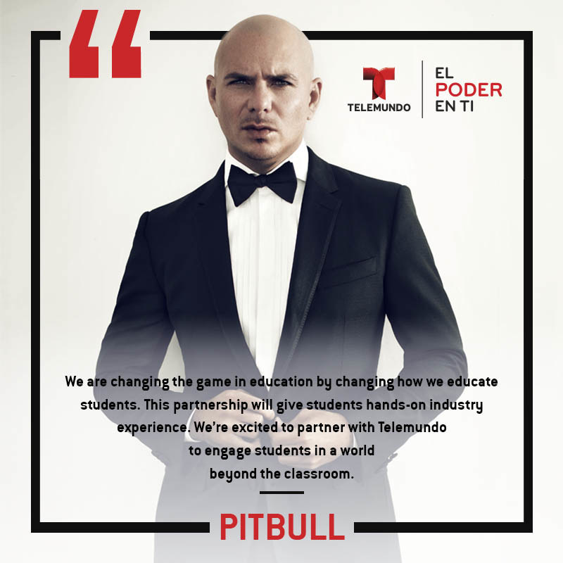 Pitbull Partners With Telemundo Academy