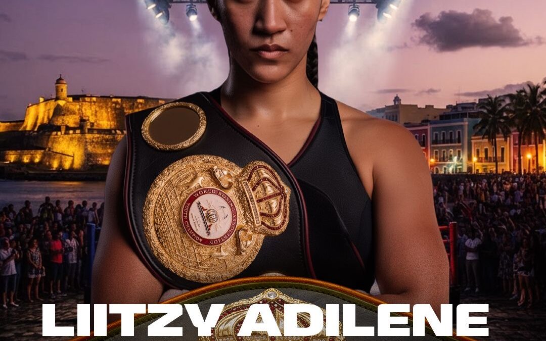 Litzy Vázquez Ochoa after capturing the WBA interim super lightweight title